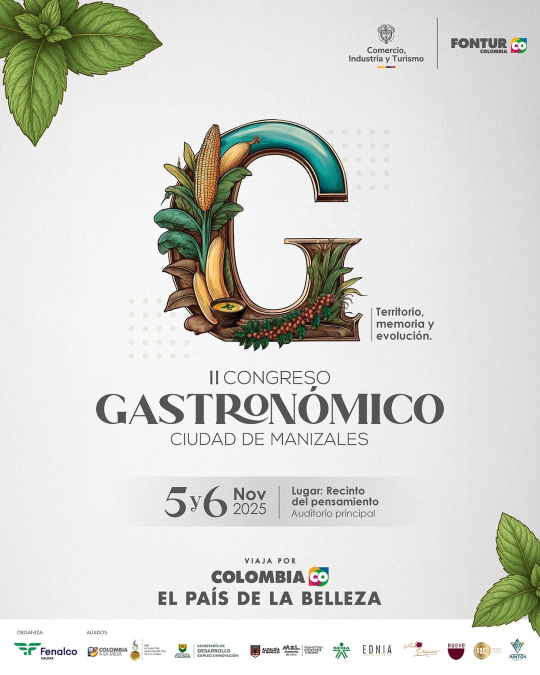 Manizales será sede del II Congreso Gastronómico Ciudad de Manizales 2025